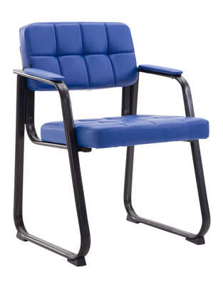 Bezoekersstoel Cinidi B Kunstleer Blauw