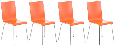 Set van 4 Pipi bezoekersstoelen Oranje