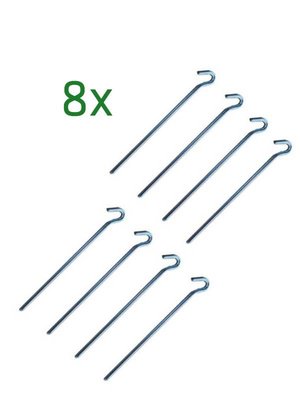 Grondpinnen 30cm 8er Set,silber,