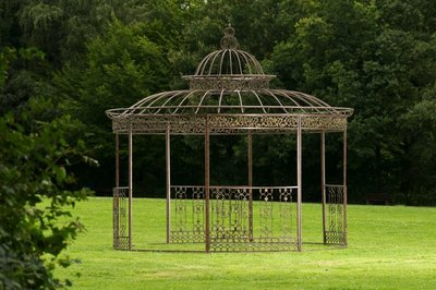 Luxe Paviljoen Romantisch rond 350 cm bronze,