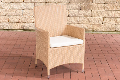 Wicker Stoel Julia sand,CremeWit