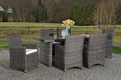 Dining Tuinset FONTANA Grijs-meliert,CremeWit