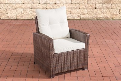 PolyRoodan fauteuil Fosoli Bruin-meliert,CremeWit