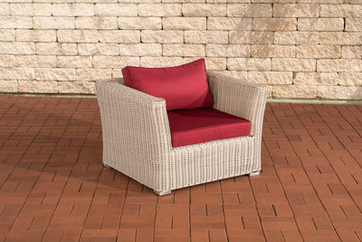 Fauteuil Mindil 5mm perlWit,rubinRood