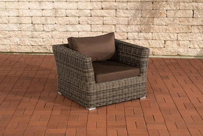 Fauteuil Mindil 5mm Grijs-meliert,terraBruin