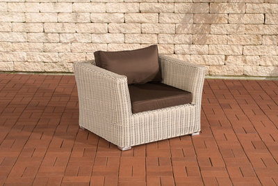 Fauteuil Mindil 5mm perlWit,terraBruin