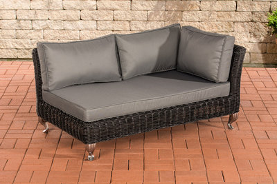 Wicker Hoekbank Miss Zwart,eisenGrijs