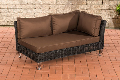 Wicker Hoekbank Miss Zwart,terraBruin