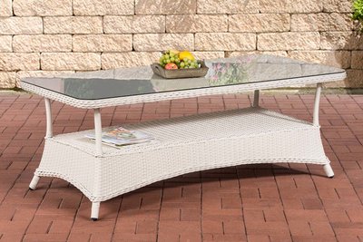 Loungetafel Pandora 5mm perlWit,160x80 cm