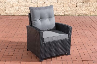 PolyRoodan fauteuil Fosoli Zwart,eisenGrijs