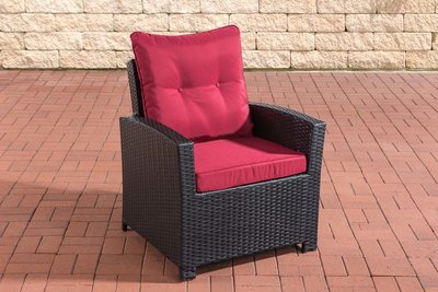 PolyRoodan fauteuil Fosoli Zwart,rubinRood