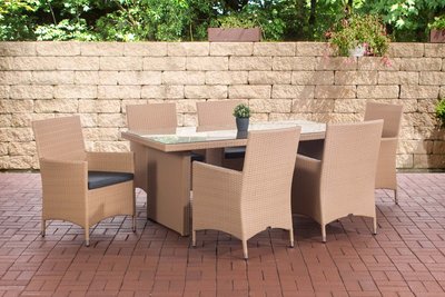 Wicker Tuinset Ovignan sand,eisenGrijs