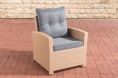 PolyRoodan fauteuil Fosoli sand,eisenGrijs