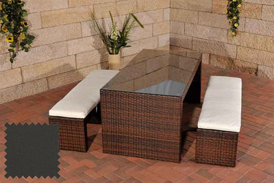 Wicker Barset Caruno Bruin-meliert,anthrazit
