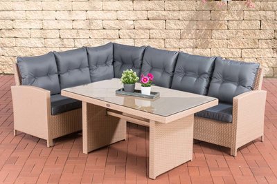 Lounge Dining Set Bormee sand,eisenGrijs