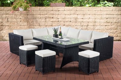 Tuinset Sirini 5 mm Zwart,CremeWit