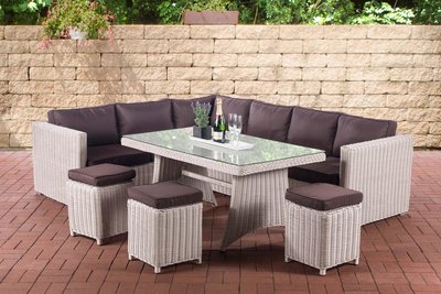 Tuinset Sirini 5 mm perlWit,terraBruin