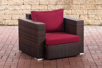 Fauteuil ProVinci / Sunset Bruin-meliert,rubinRood