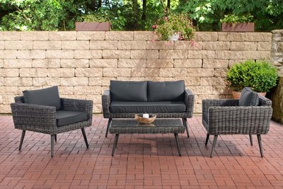 Loungeset Kiruna 5 mm Grijs gemêleerd 40 cm (Grijs),anthrazit