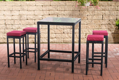 Tuinbar Ilei 5mm Zwart,rubinRood