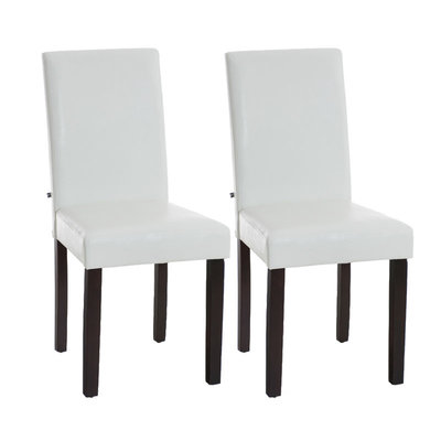 Set van 2 eetkamerstoelen Ina Wit
