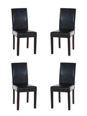 Set van 4 eetkamerstoelen Ina donkerbruin Bruin