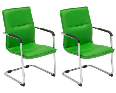 Set van 2 bezoekersstoelen Siittli kunstleer Groen