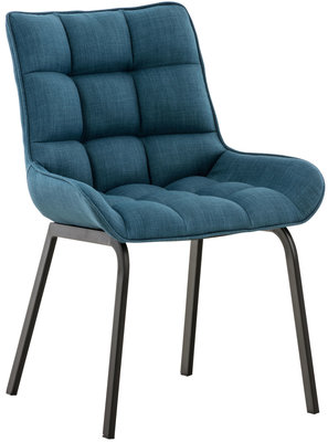 Eetkamerstoel Sirindi Stof Blauw,Zwart