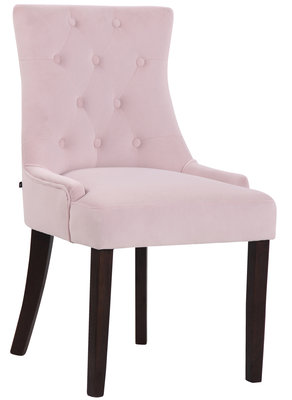 Eetkamerstoel Enverniss Fluweel pink,antik,