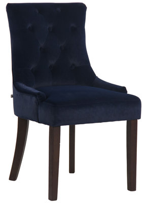 Eetkamerstoel Enverniss Fluweel Blauw,antik