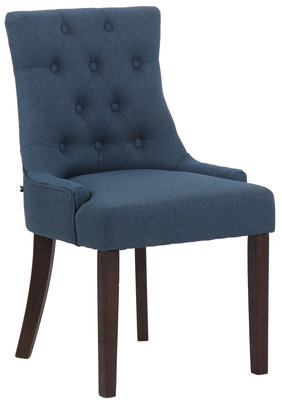 Eetkamerstoel Enverniss Stof Blauw,antik