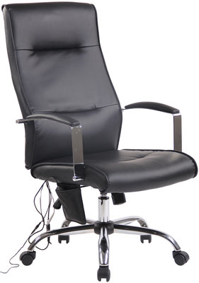 Partlond bureaustoel met massagefunctie Zwart,Kunstleder
