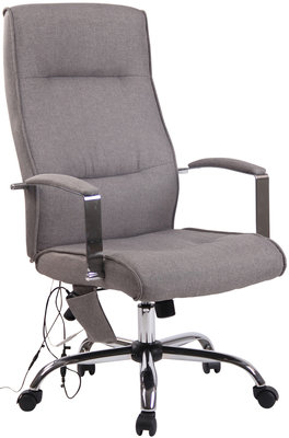 Partlond bureaustoel met massagefunctie Grijs,Stoff