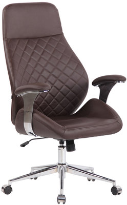 Bureaustoel Loytan kunstleer coffee,Echtleder,