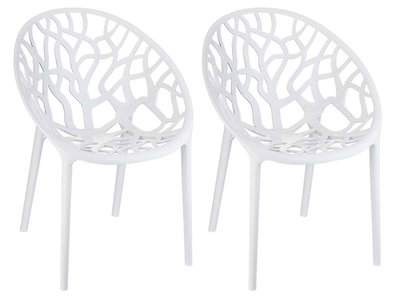 2er SET stapelstoel Crastil Wit glanz
