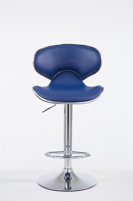 Barkruk Lis Vigis Kunstleer Blauw,Chroom