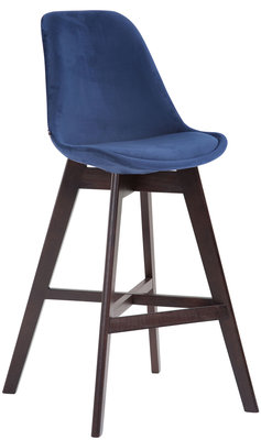 Barkruk Cennas Fluweel Blauw,cappuccino