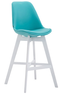 Barkruk Cennas Kunstleer Blauw,Wit