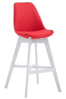 Barkruk Cennas Stof Rood,Wit