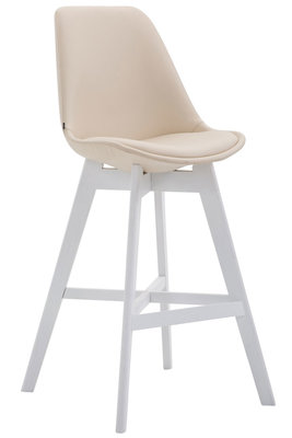 Barkruk Cennas Kunstleer Creme,Wit