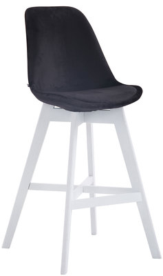Barkruk Cennas Fluweel Zwart,Wit