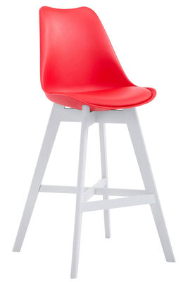 Barkruk Cennas Kunststof Rood,Wit
