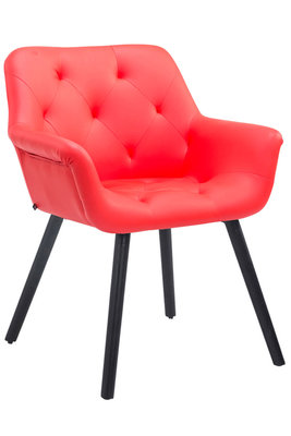 Eetkamerstoel Cissady Kunstleer Rood,Zwart