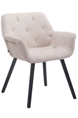 Bezoekersstoel Cissady Stof beige,Zwart