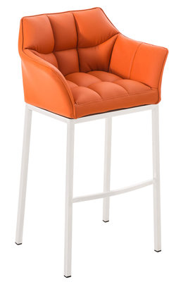 Barkruk Domasa Kunstleer Oranje,Wit