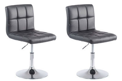Set van 2 Lounger Pilmi V2 kunstleer Zwart