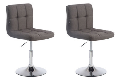 Set van 2 Lounger Pilmi V2 stof Grijs