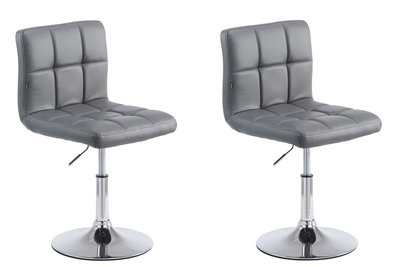 Set van 2 Lounger Pilmi V2 kunstleer Grijs