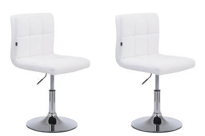 Set van 2 Lounger Pilmi V2 kunstleer Wit