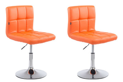 Set van 2 Lounger Pilmi V2 kunstleer Oranje